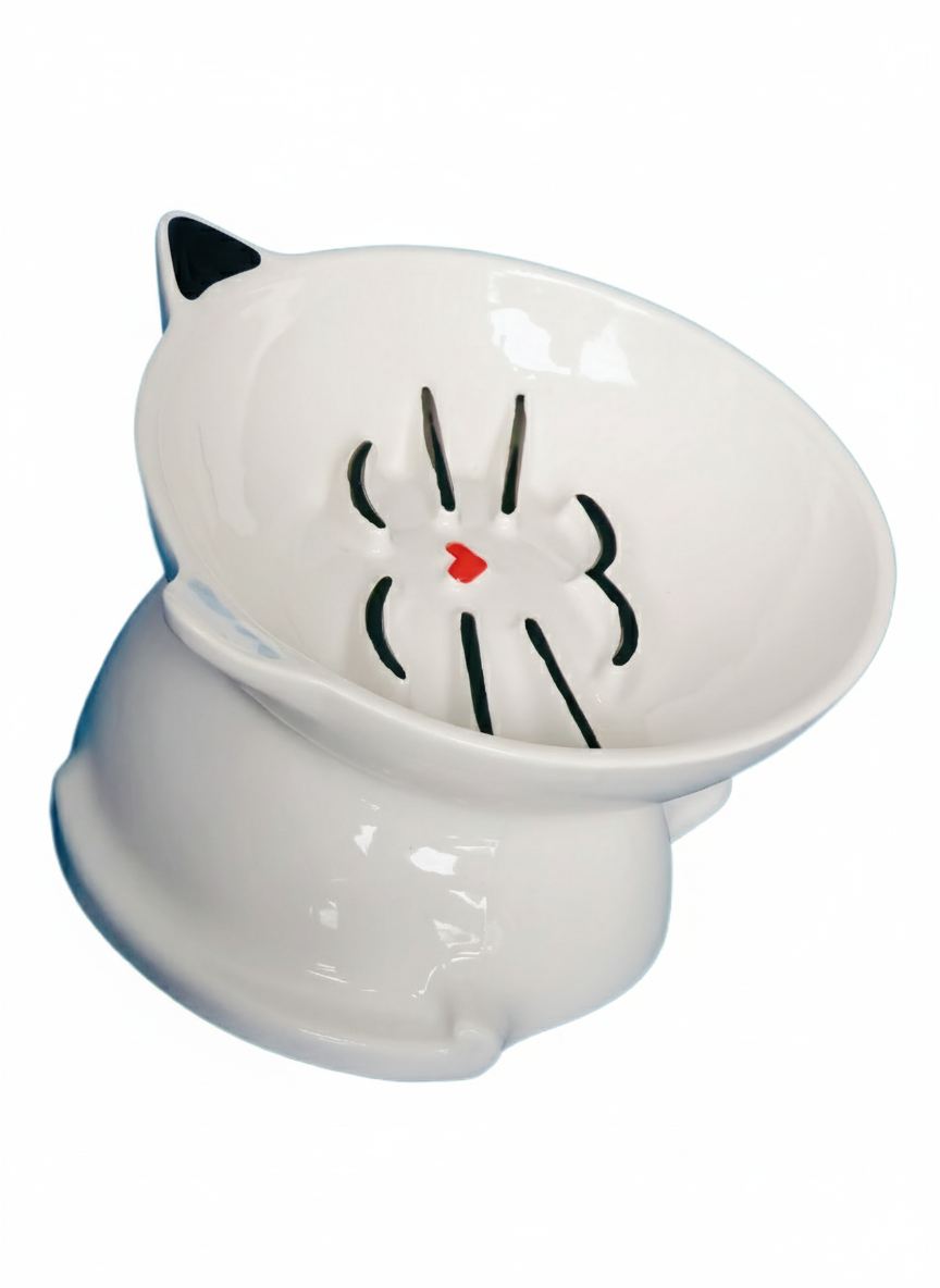 MeLove Porselen Yavaş Yeme Mama Kabı (Night)