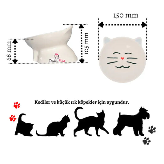 MeLove Patililer için porselen yavaş yeme kabı