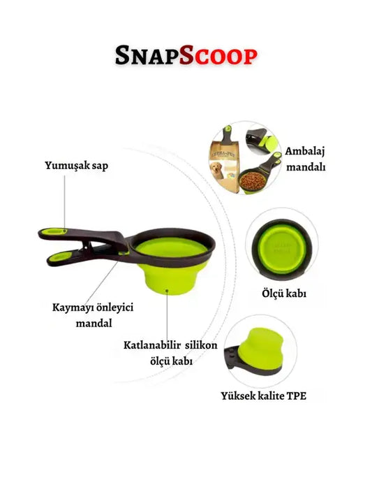 SnapScoop Evcil hayvanlar için ergonomik mama kepçesi - DaduMla
